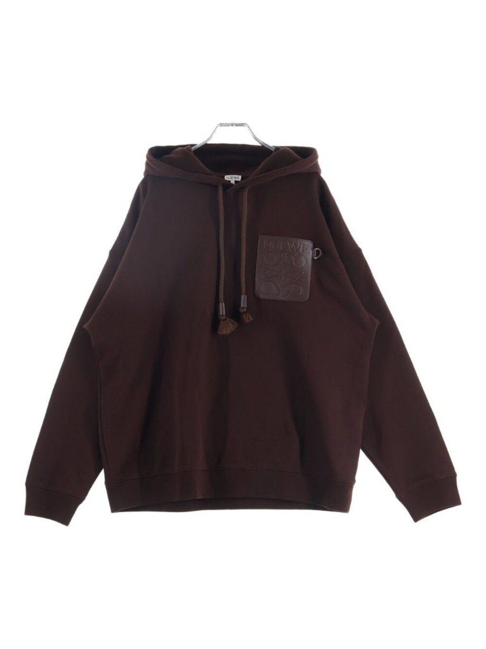 Loewe Anagram Patch Pocket Hoodie Pullover Bordeaux